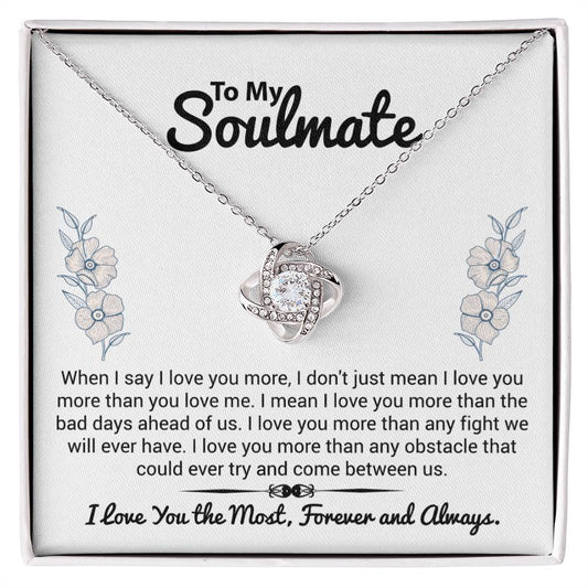 To My Soulmate | Love Knot Necklace